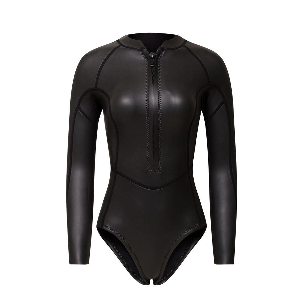 Black Rubber Women Short Wetsuit