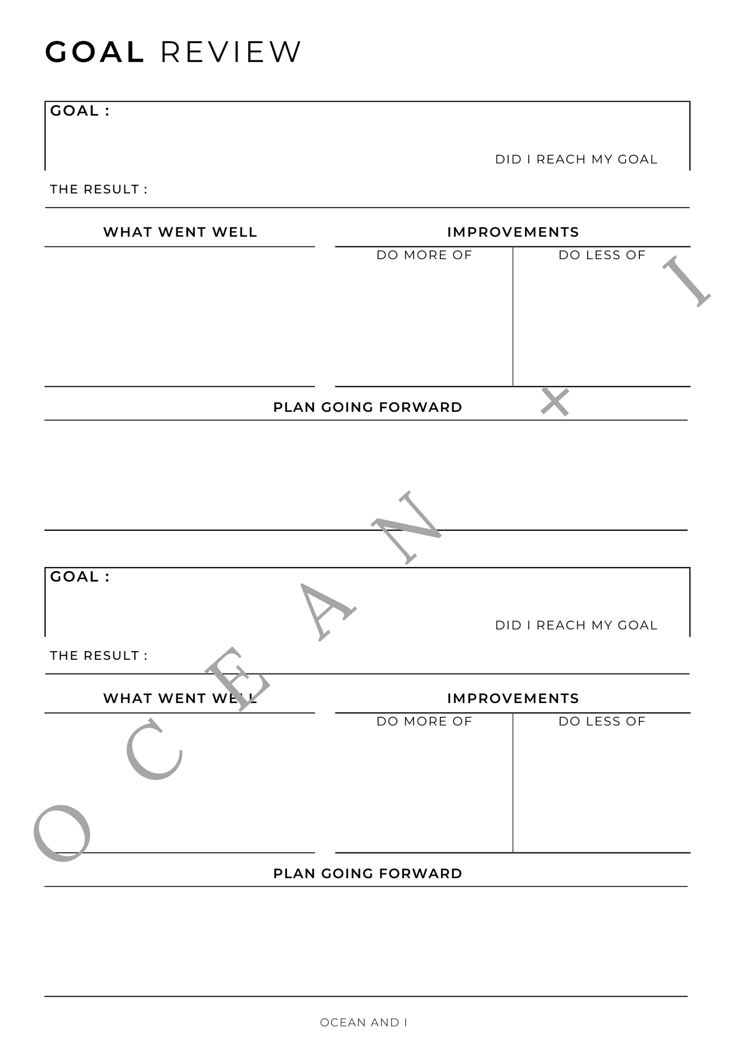 2024 GOAL TEMPLATES - Make It Happen