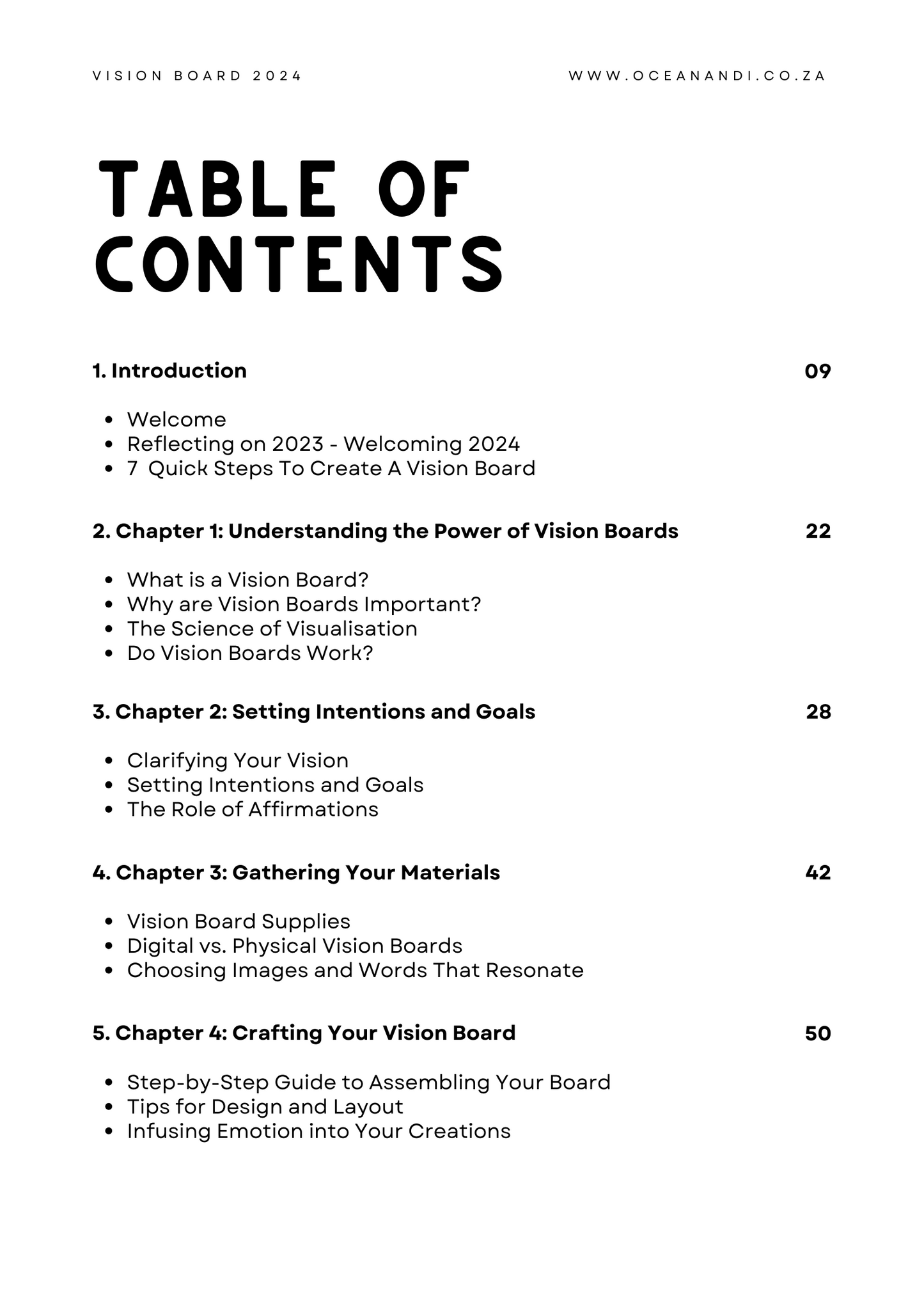 CREATE YOUR VISION BOARD 2024 - eBOOK