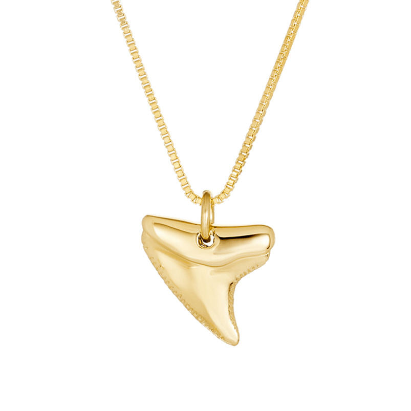 Shark Tooth Shaped Pendant Necklace