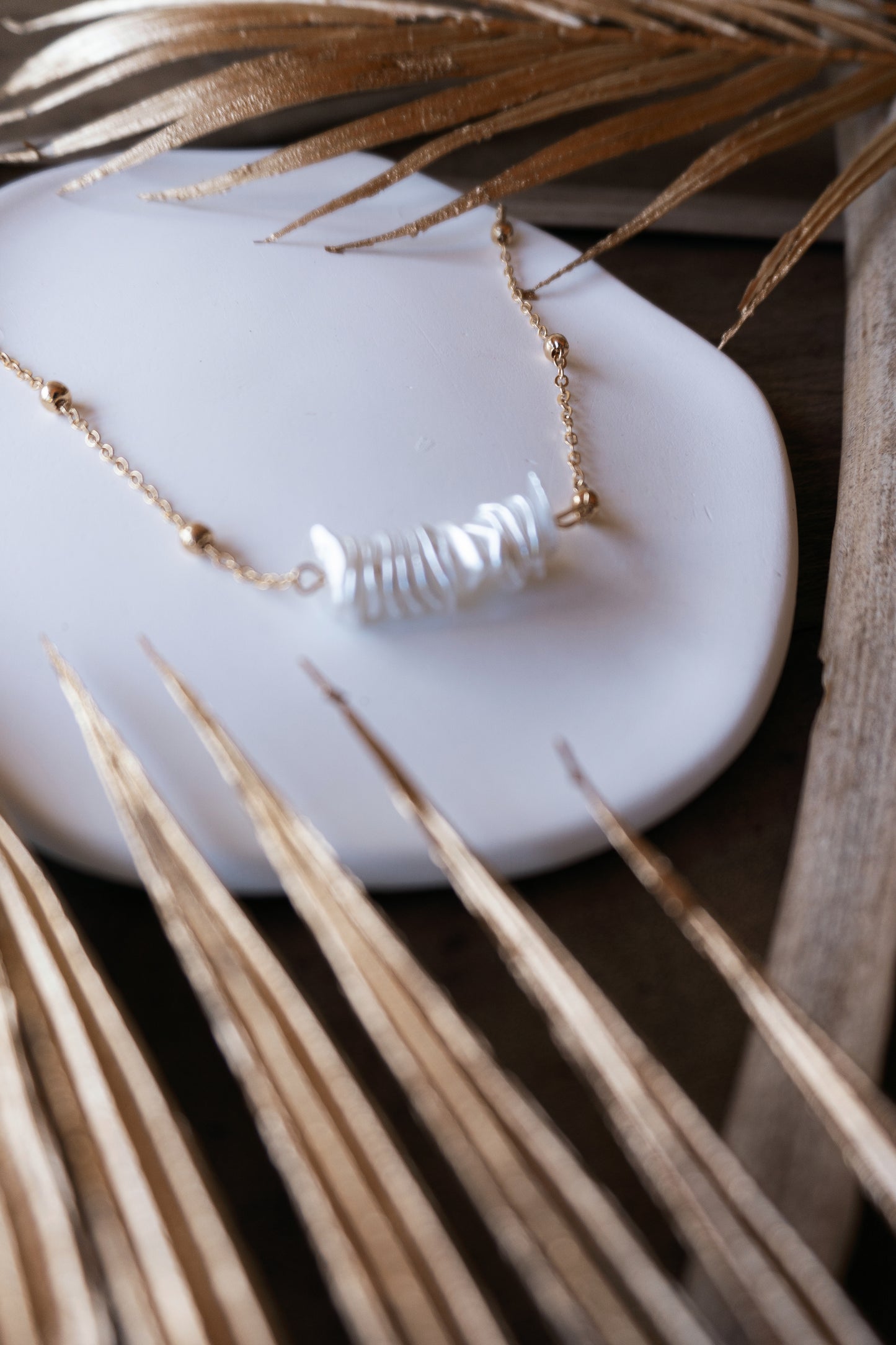 Elegant Flat Pear Necklace